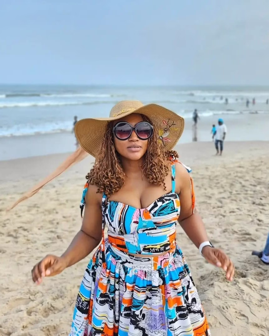 Beautiful shot of a lady at La Pleasure Beach Resort